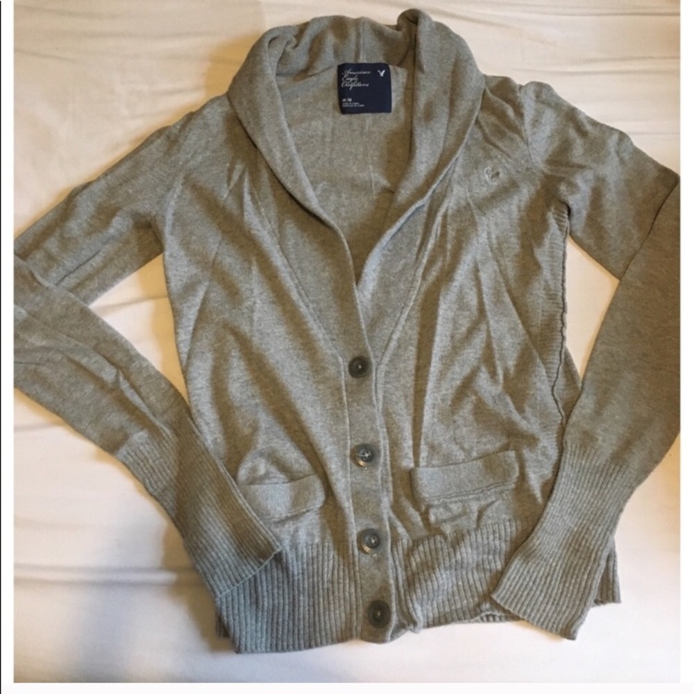 American eagle gray cardigan size medium